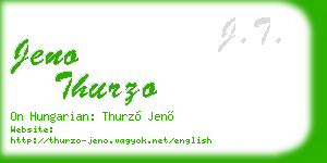 jeno thurzo business card