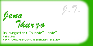 jeno thurzo business card